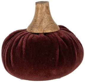 Vínová zamatová dekorácia tekvice Pumpkin S - 9*8 cm