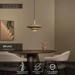 Lucide 21444/38/41 - Luster na lanku BRUNO 1xE27/40W/230V béžový