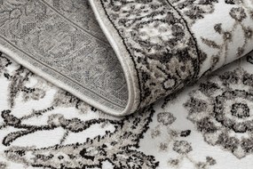 Koberec MATEO 8037/944 Kvety, s rámom, sivo - béžový