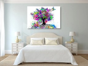 Obraz kvetinový strom plný farieb Varianta: 120x80