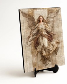 DUBLEZ | Drevený obraz na stenu - Anjel svetla