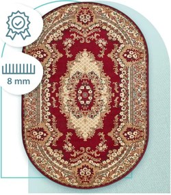 Koberec Agnella Standard kráľovsky bordový ovál