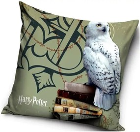 Vankúš Harry Potter - motív Sova Hedvika - 40 x 40 cm