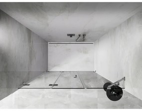 Mexen Lunar-F, skladacie ľavé sprchové dvere 120 cm, 8mm číre sklo, chrómový profil, 836S-120-050-01-00-L