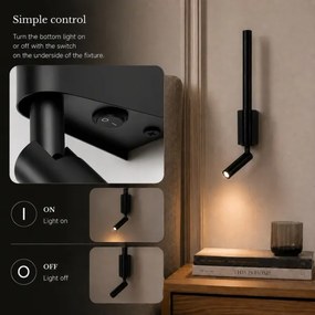 BRILAGI - LED nástenné bodové svietidlo VIXON LED/3W/230V + LED/5W čierna CRI 90