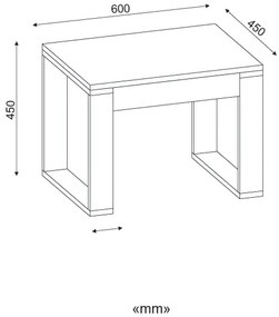 Konferenčný stolík ARDA 45x60 cm