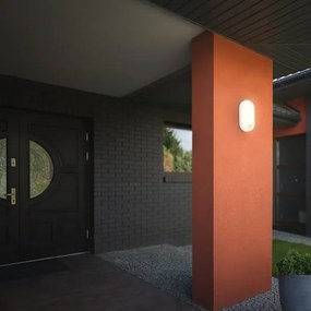 Brilo - LED vonkajšie nástenné svietidlo s pohybovým senzorom RUCH LED/12W/230V IP65 biele