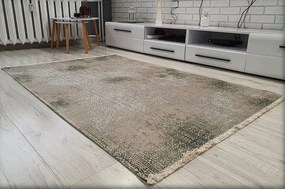 HU Béžovo-zelený orientálny koberec Banco 1030-GREEN Rozmer: 75x150 cm