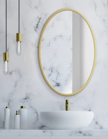 Dekorstudio Okrúhle zrkadlo so zlatým rámom Ø70 cm
