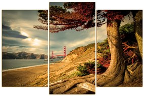 Obraz na plátne - Golden Gate Bridge 1922FC (135x90 cm)