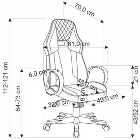 Kancelárska stolička SENTI červená