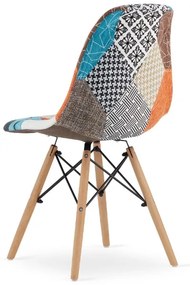 Jedálenská stolička PATCHWORK Alex - škandinávsky štýl