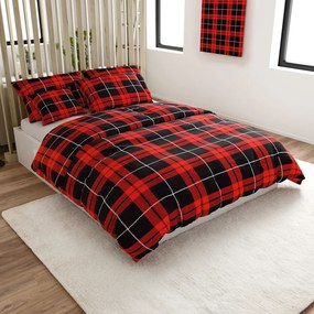 Obliečky mikroplyš ALBURY červené Rozmer obliečky: 2 ks 70 x 90 cm | 200 x 220 cm