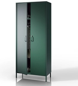 Šatníková skriňa FLAVIO, 800 x 1850 x 450 mm, Modern: fľaškovo zelená farba