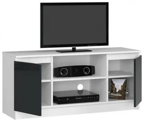 Stolík pod TV RTV 120 2D 1P grafitový, lesk
