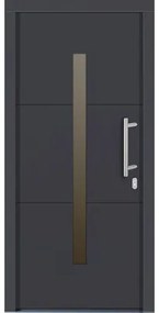 Vchodové dvere Tavira drevené 110x210 cm P antracit