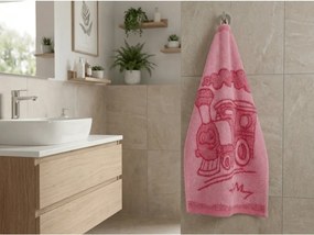 Detský uterák BEBÉ ružový vláčik 30x50 cm