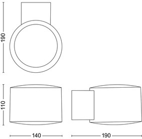 Philips - LED Vonkajšie nástenné svietidlo OTIS LED/4,3W/230V 2700K IP44
