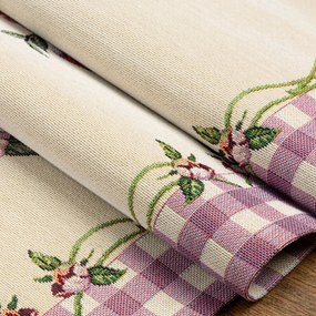 Gobelínový behúň s tkaným vzorom - kvety a motýle Šírka: 45 cm | Dĺžka: 140 cm
