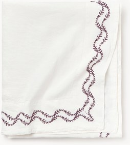 Obrus z vypraného ľanu's ručnou výšivkou Ivy