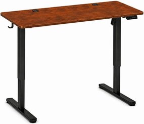 Elektrický písací stôl 120x60 cm, výškovo nastaviteľná 72-118 cm doska, dub