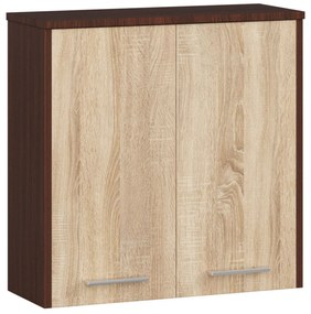 Závesná kúpelňová skrinka Farid TYP5 (wenge + dub sonoma). Akcia -20%. Vlastná spoľahlivá doprava až k Vám domov. 1069551
