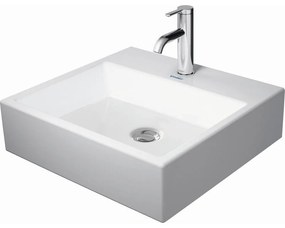 DURAVIT Vero Air obdĺžniková umývadlová misa s otvorom, bez prepadu, 500 x 470 mm, biela, s povrchom WonderGliss, 23525000411