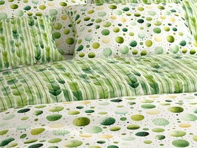 Sada polybavlnených obliečok GREEN TREES POLY zelené + obliečka na vankúš 50 x 70 cm ZDARMA