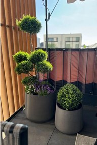 Kvetináč TROPICO, sklolaminát, výška 29 cm, antracit