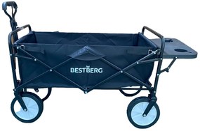 BestBerg BBBW-10BK skladací záhradný / plážový vozík / nosnosť 70 kg / čierny