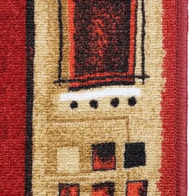 Associated Weavers, Protišmykový behúň na mieru Jena 10, šíre 80 cm, červená, chodba / predsieň