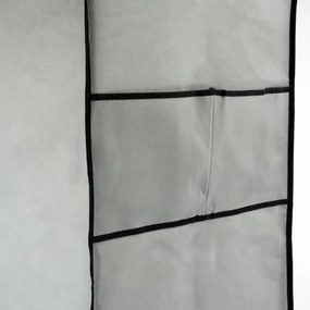 Šatníková skriňa SONIA s 8 policami a sivým závesom