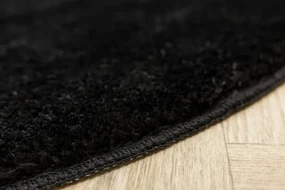Kúpeľňový koberček Malmo čierny, kruh