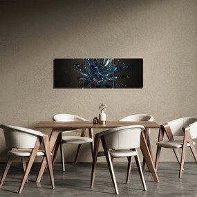 Obraz kryštálu (s hodinami) (90x30 cm)
