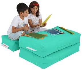 Dětský sedací vak Poufy s taburety 100 cm tyrkysový
