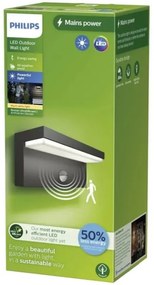 Philips - LED Vonkajšie nástenné svietidlo so senzorom BUSTAN LED/3,8W/230V IP44