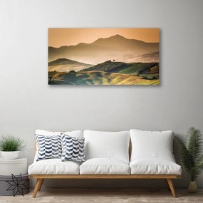 Obraz Canvas Hory pole príroda 120x60 cm