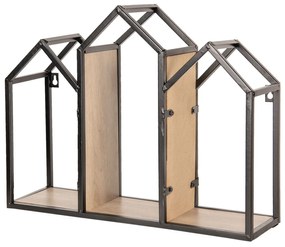 Nástenná kovová polička House - 46 * 14 * 36 cm
