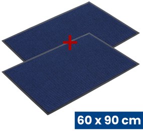 Odolná vstupná kobercová rohož s PVC 1+1 ZADARMO, 60 x 90 cm, modrá
