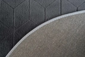 Koberec RABBIT 3D sivý kruh