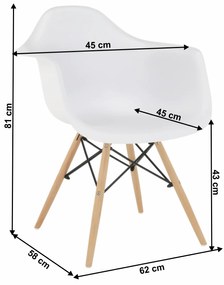 Tempo Kondela Kreslo, biela/buk, DAMEN NEW