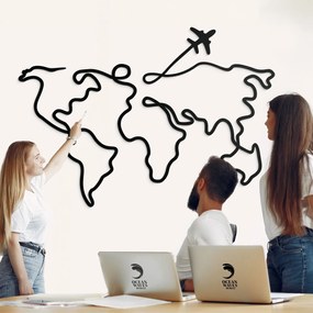DUBLEZ | Minimalistická mapa sveta na stenu
