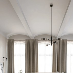 Luster Duomo 5, čierne telo svietidla