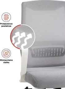Kancelárska stolička Lieve (sivá) . Akcia -23%. Vlastná spoľahlivá doprava až k Vám domov. 1129087