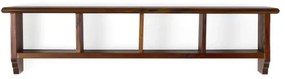 furniture-nabytek.cz - Masívna nástenná polica Catana z borovicového dreva, lakovaná, hnedá – 100×25×25 cm