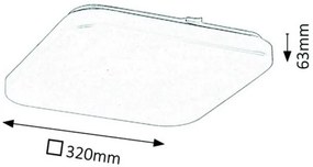 Rabalux LED stropné svietidlo Rob 1x32W | 2100lm | 3000K - biela