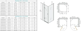 Mexen Roma, sprchovací kút 70 (dvere) x 60 (stena) cm, 6mm šedé sklo, chrómový profil, 854-070-060-01-40