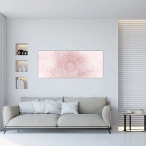 Obraz - Ružová mandala (120x50 cm)