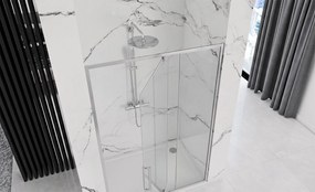 Rea Rapid Swing, 1-krídlové sprchové dvere 120 x 195 cm, 6mm číre sklo, chrómový profil, REA-K5456