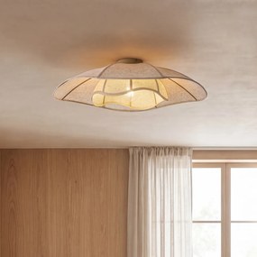Japandi stropné svietidlo béžová látka 70cm - Haru